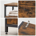 Skoskåp - med 4 ventiler - sko lagring - industriell - brun / svart