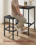 Barbord med 2 stolar-kitchen-ebony svart-bläck svart