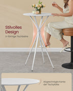 Barstabell med metallram 60 x 60 x 105 cm Wolkwit-Mat White