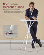 Barstabell med metallram 60 x 60 x 105 cm Wolkwit-Mat White