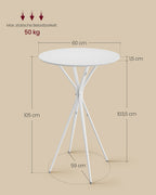 Barstabell med metallram 60 x 60 x 105 cm Wolkwit-Mat White