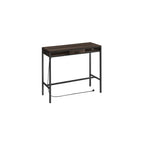 Barbord med låda 40 x 120 x 104,6 cm ebenholts svart