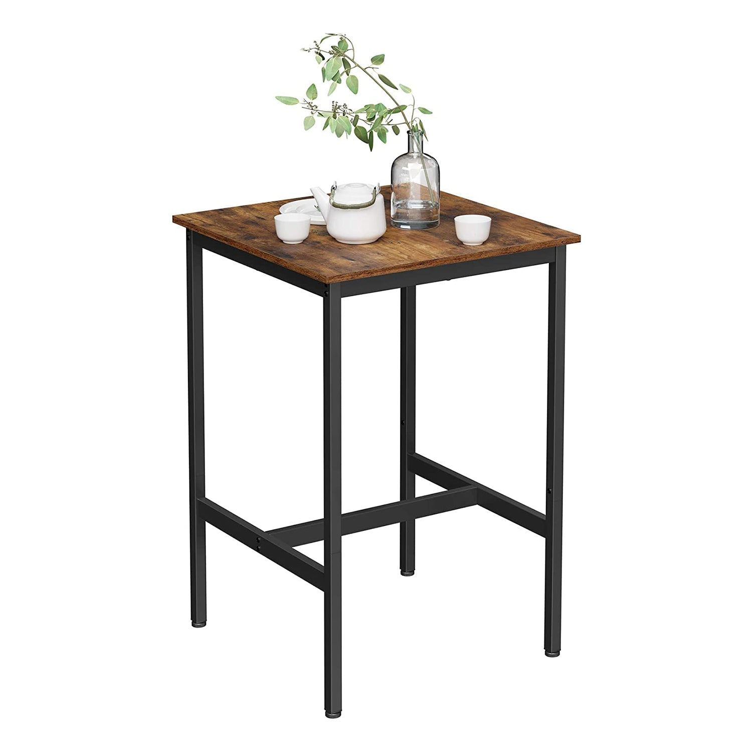 Barbord - Högt köksbord - 60 x 60 x 92 cm - Stålram