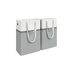 Tvättkorguppsättning av 2 75 L med handtag duva grå