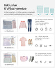 Wasmand met Deksel - 2 Vakken - 90 Liter - Handgeweven - Wit