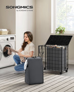 Tvättkorg-133 L-Removable-With-hjul