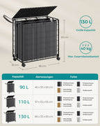 Tvättkorg-133 L-Removable-With-hjul