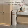 Wasmand - 65 liter - 39 x 22 x 75 cm - met deksel en handvatten - beige - maximaal 10 kg