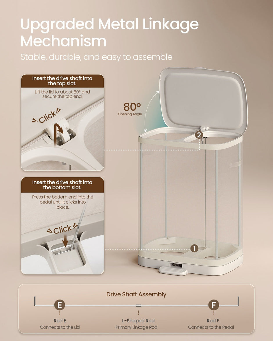 Recycling Bin - With Multiple Compartments