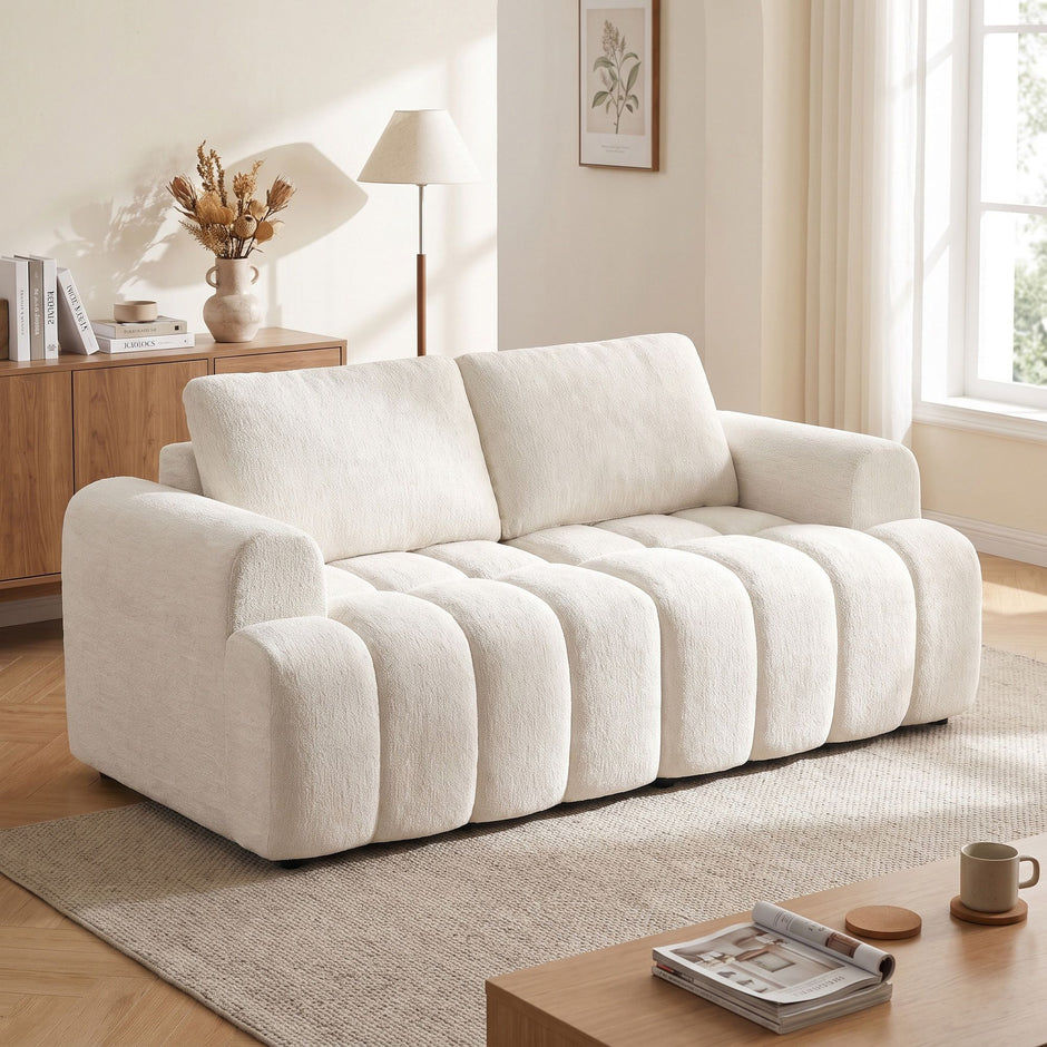 Modulaire Bank – Zonder Frame – Chenille – 176 x 92 cm – Wit