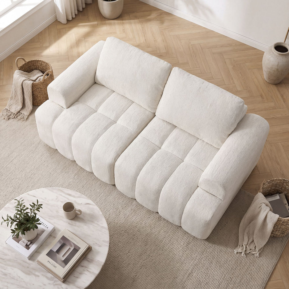 Modulaire Bank – Zonder Frame – Chenille – 176 x 92 cm – Wit