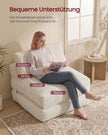 Slaapfauteuil - Opvouwbaar van Corduroy - Met Kussen - Warmwit - 89 x 89 x 78 cm