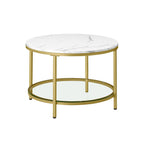 Coffee Table-2 nivåer-glas-plåt-marmor svart-bläck svart
