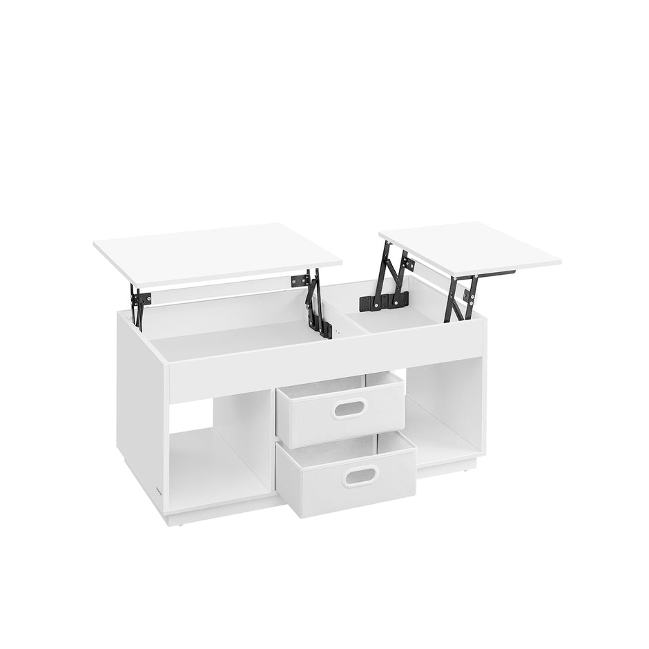 Soffbord med 2 lådor och fack - Snygg design - Askbrunt
