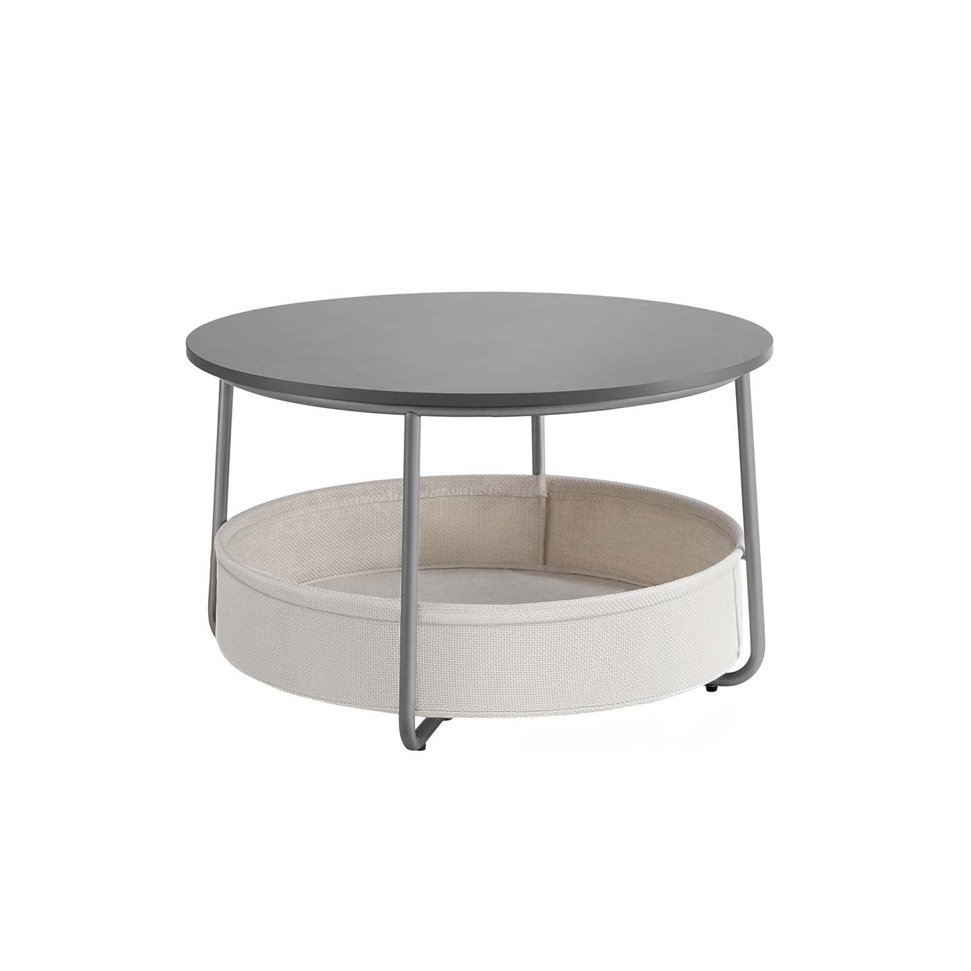 Soffbord med förvaringsväska – Snygg design – Bläcksvart och skiffergrå