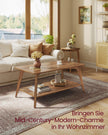 Salontafel - 100 x 55 x 45 cm - 2 planken - aardbruin
