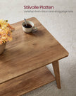 Salontafel - Rond - 2 Niveaus - 100 x 55 cm - Aardbruin