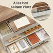 Salontafel - In Hoogte Verstelbaar - Gasveer - 2 Lades - Bruin-Wit