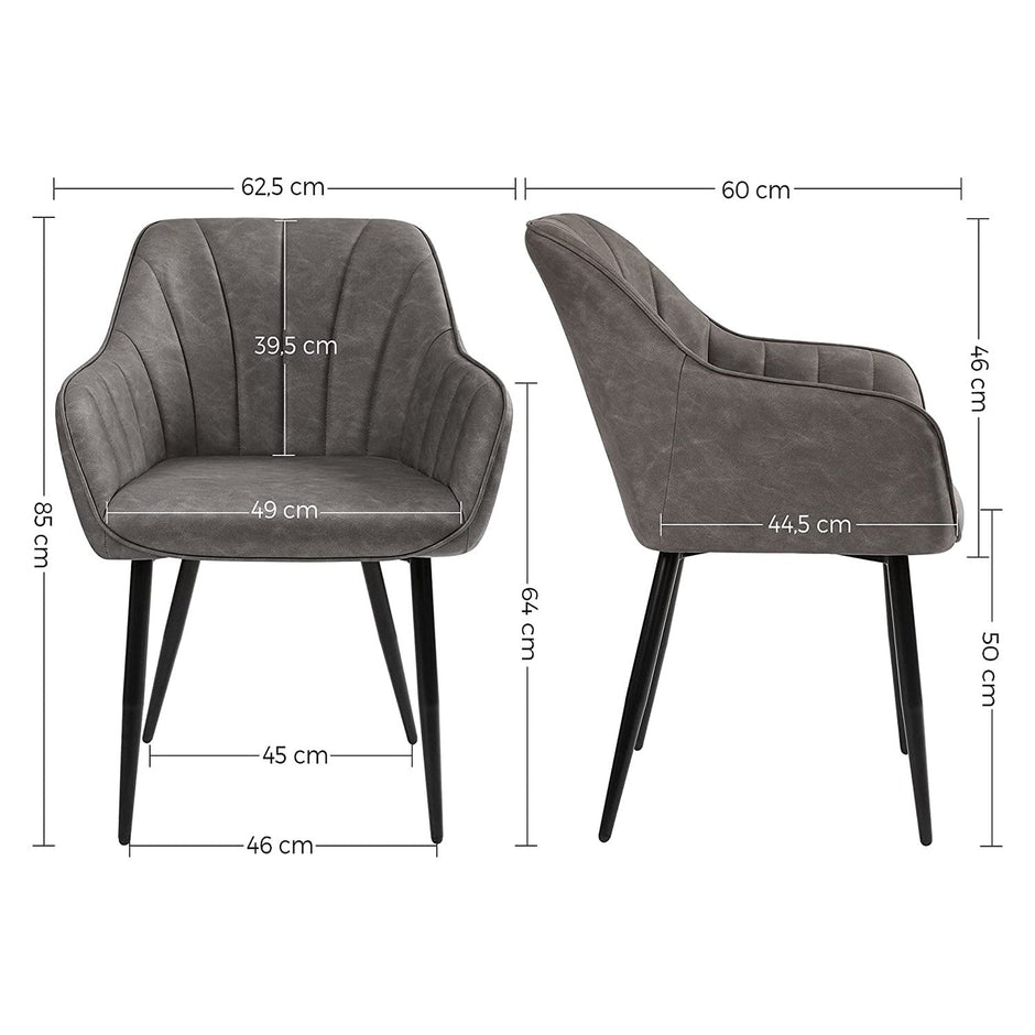 Fåtölj – Ergonomisk design – Grå