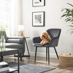 Matsalsstol - Kökstol - Velvet Seat - Metalben - Dark Grey
