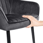 Matsalsstol - Kökstol - Velvet Seat - Metalben - Dark Grey