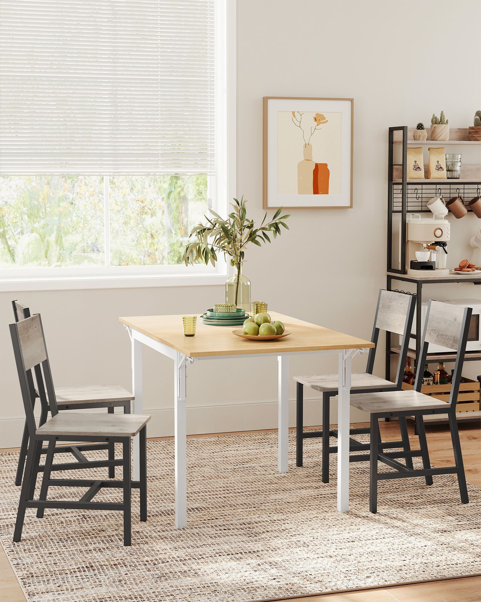 Matsalstolar uppsättning av 2 gråa blandade matt grå