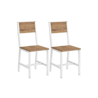 Matsalstolar - Uppsättning av 2 - Kökstolar - Metal Frame - Grå