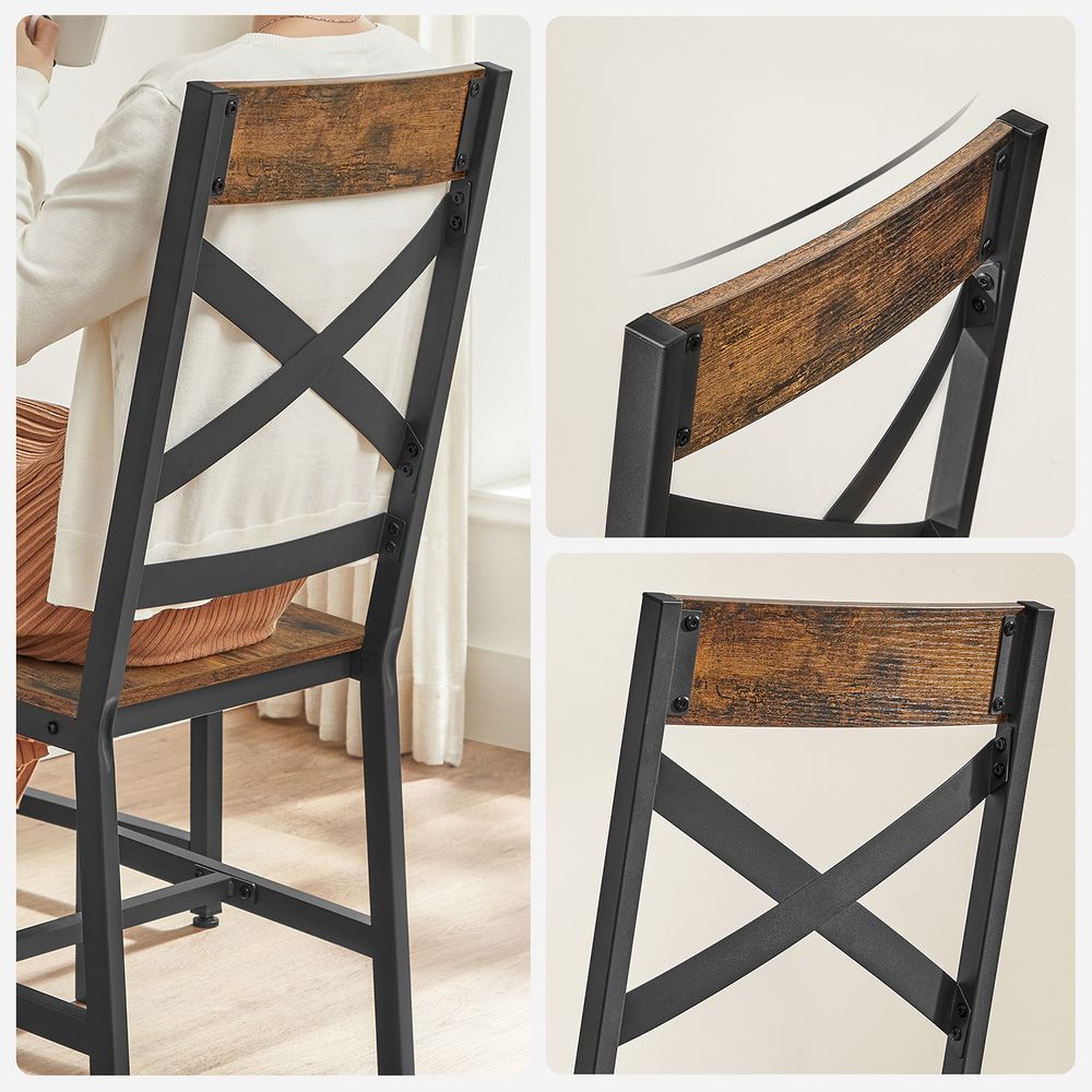 Matsalsstolar – Ergonomiska och stilrena – Vintage brun-svart