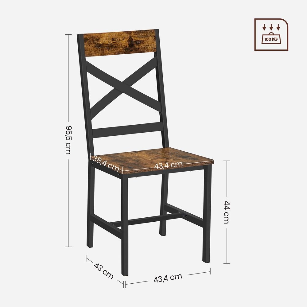 Matsalsstolar – Ergonomiska och stilrena – Vintage brun-svart