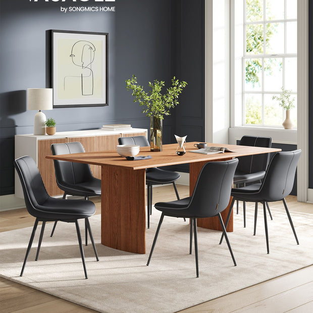 Matsalsstol – bläcksvart ryggstöd – plywood – bläcksvart