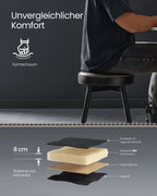 Matsalstolar - Uppsättning av 2 - Ekho -samling - bläck -svart