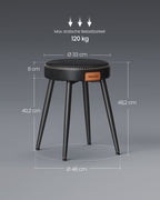 Matsalstolar - Uppsättning av 2 - Ekho -samling - bläck -svart