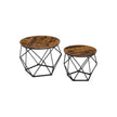 Soffbord – Set om 2 – Industriell – Vintage brun/svart