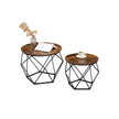 Soffbord – Set om 2 – Industriell – Vintage brun/svart