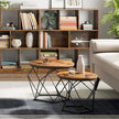 Soffbord – Set om 2 – Industriell – Vintage brun/svart