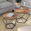 Soffbord – Set om 2 – Industriell – Vintage brun/svart