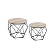 Soffbord – Set om 2 – Industriell – Vintage brun/svart
