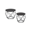 Soffbord – Set om 2 – Industriell – Vintage brun/svart
