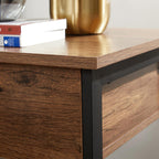 Sängbordet - med låda och hylla - industriell design - brun