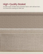 Fyrkantigt sidobord med korg - Matt White & Camel Brown