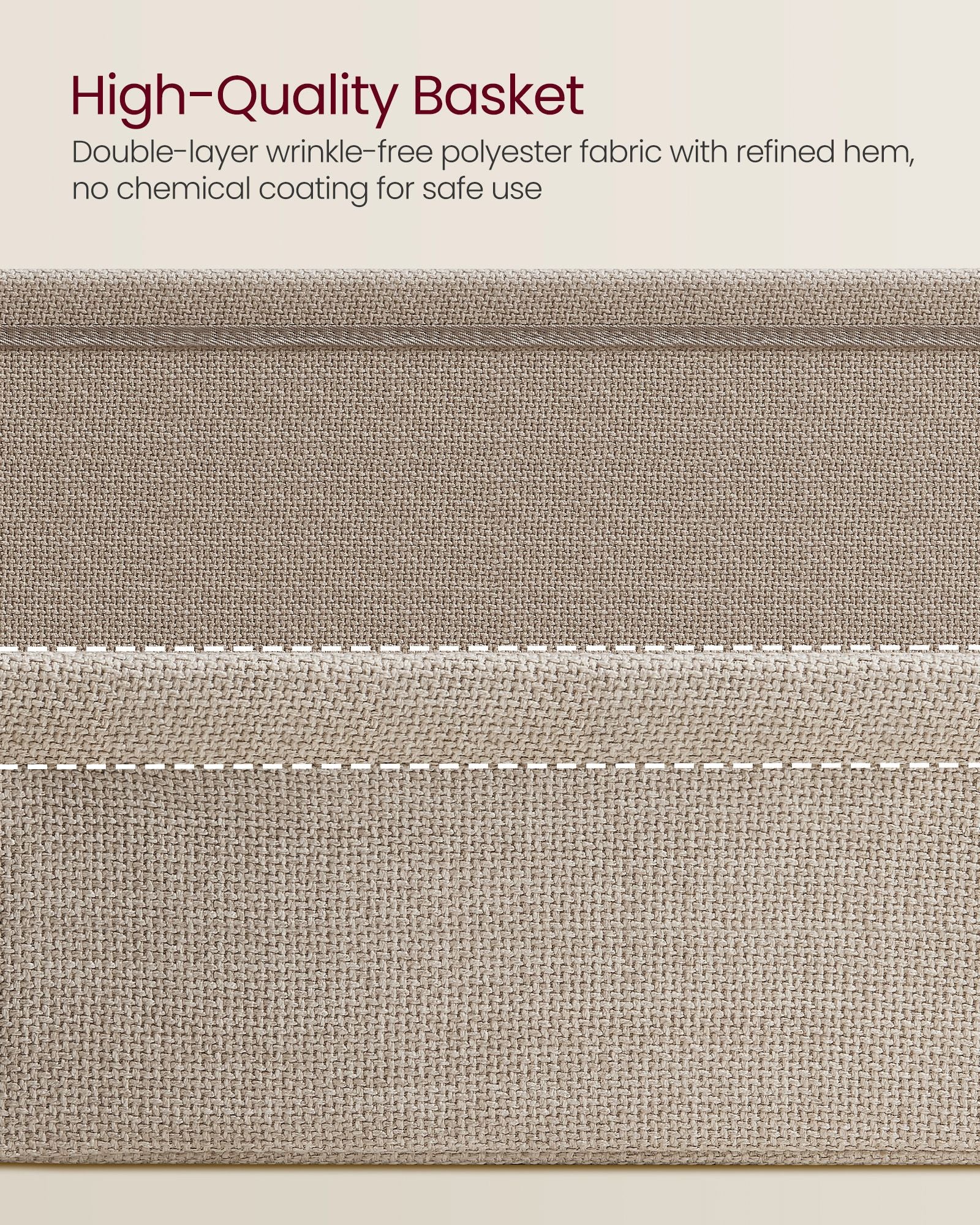 Fyrkantigt sidobord med korg - Matt White & Camel Brown