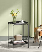 Sidobord - 2 nivåer - Modern - bläck svart