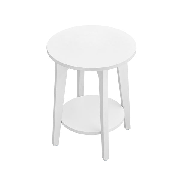 Sidobord – med hylla – Vit