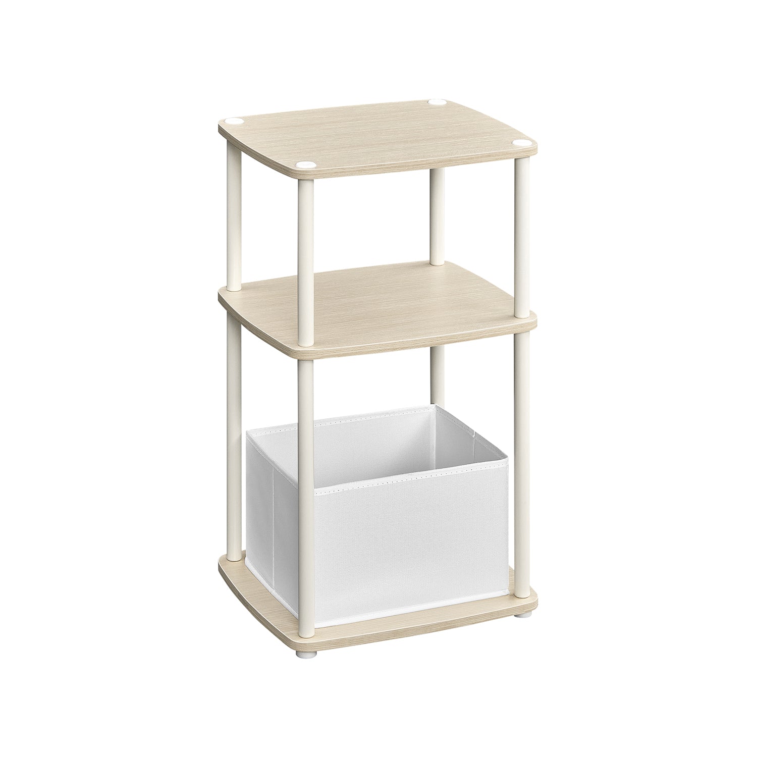 Modern sidobord - 3 förvaringsbrädor - naturlig beige