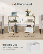Modern sidobord - 3 förvaringsbrädor - naturlig beige