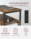 Sängbord med låda – Modern Design – Vintage Brun och Svart