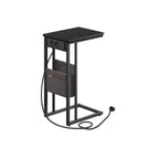 C-formad sidobord-med 2 sockets-asbruin
