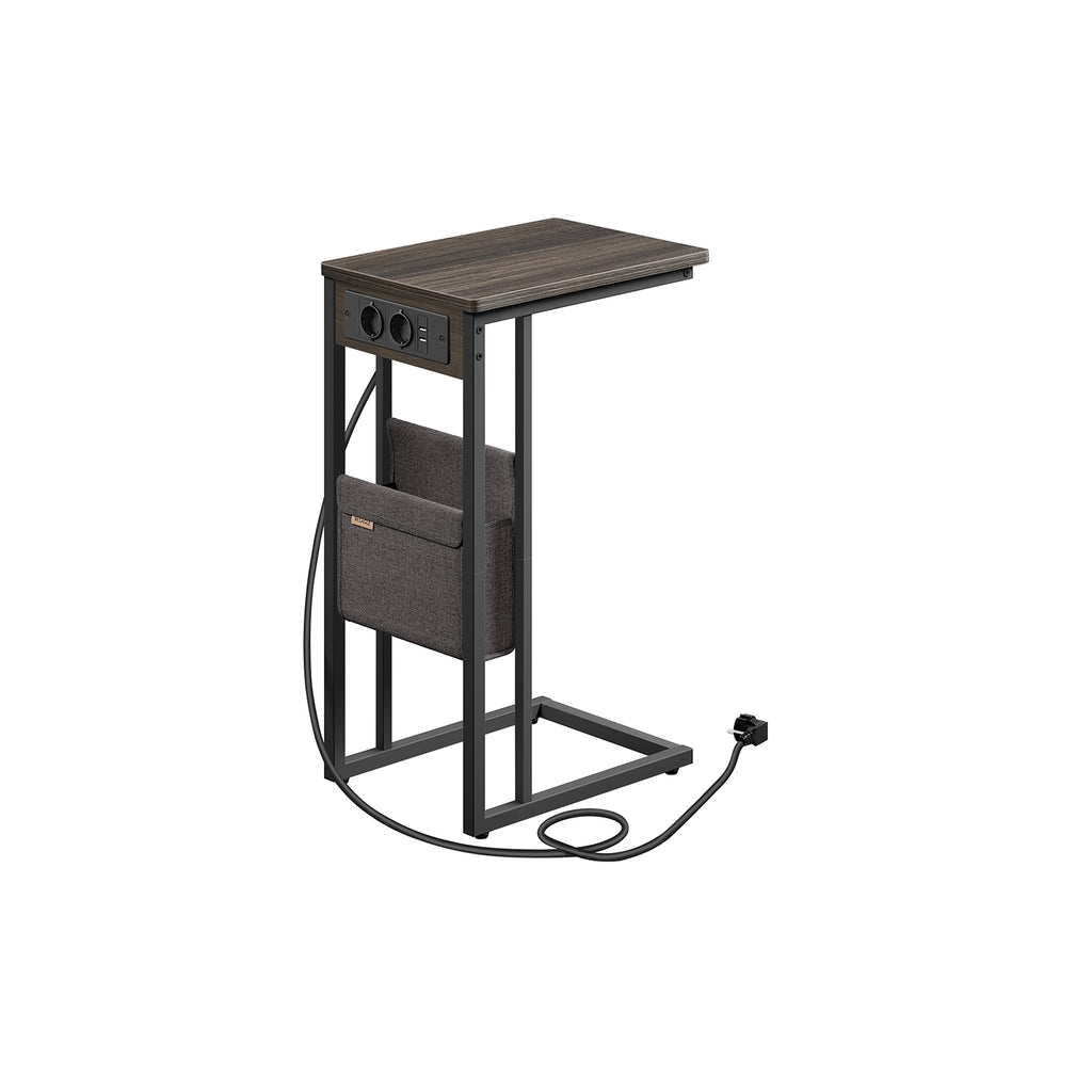 C-formad sidobord-med 2 sockets-asbruin