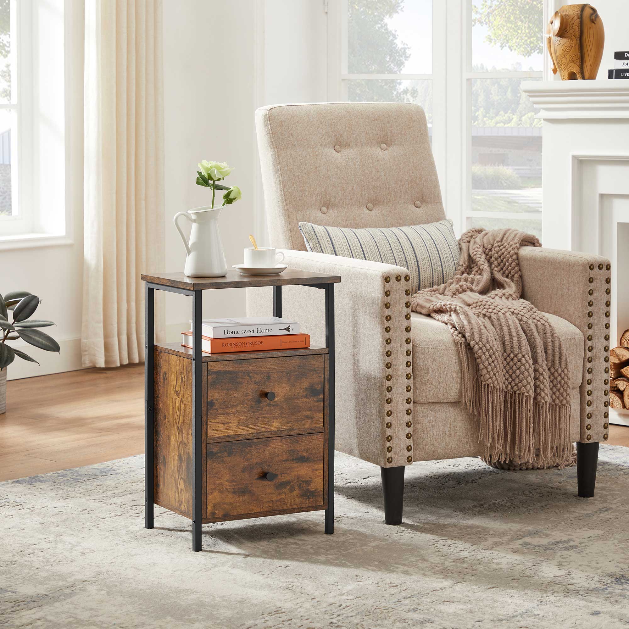 Sängbord - 2 lådor