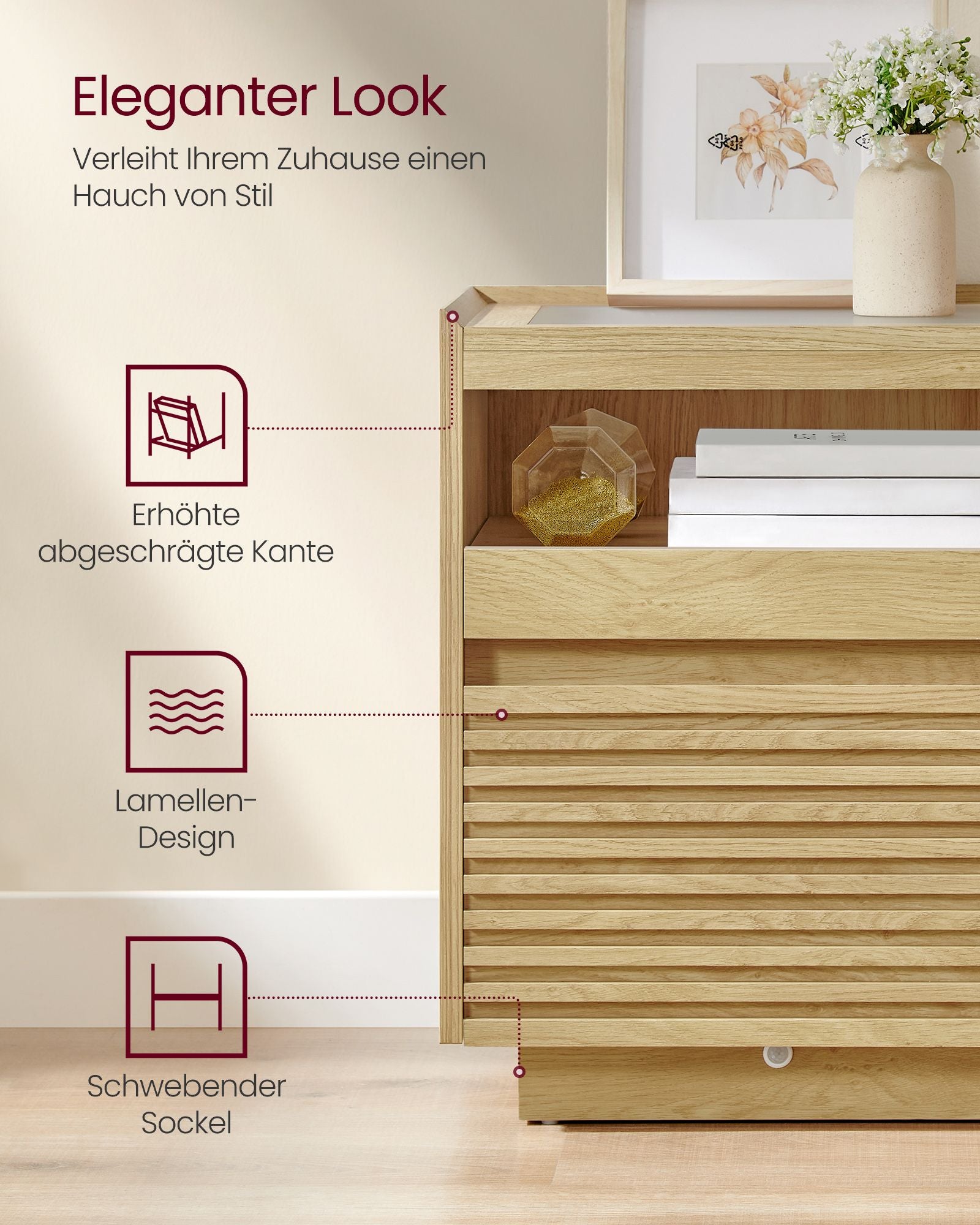 Sängkläder med LED-belysning och utdragbart bräde